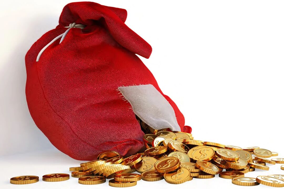 Unha bolsa de moedas atrae diñeiro